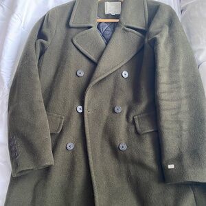 Soia & Kyo moss green wool coat